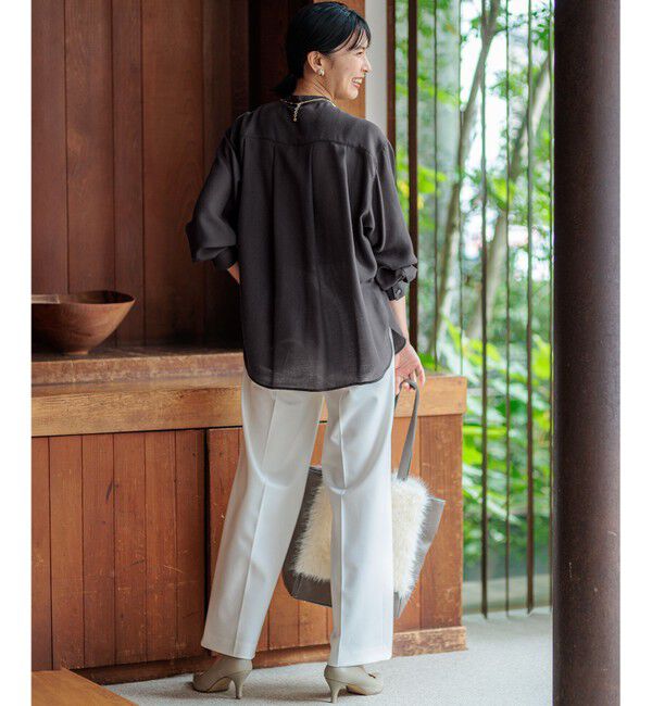 23区「【CLASSY.2月号掲載/洗える】TRストレッチギャバ ワイドパンツ」|その他|