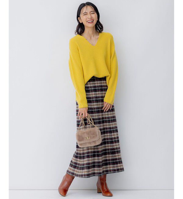 23区「シャギーチェック スカート」|スカート|