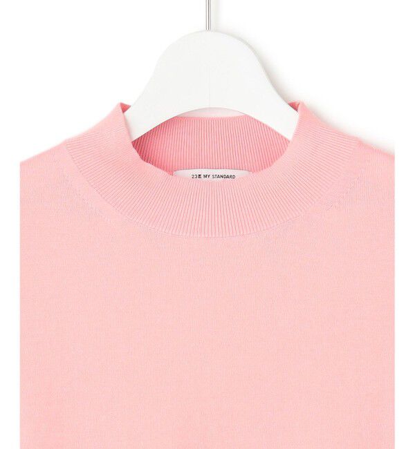 23区「【Oggi4月号掲載/洗える】プレミアムビオコットン 半袖 ニット」|カーディガン|