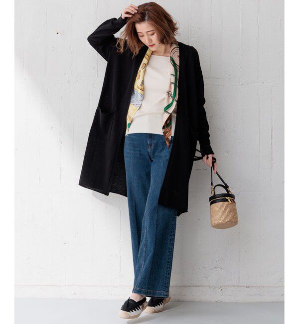 23区「【洗える】リネンシルクブレンド カーディガン」|カーディガン|