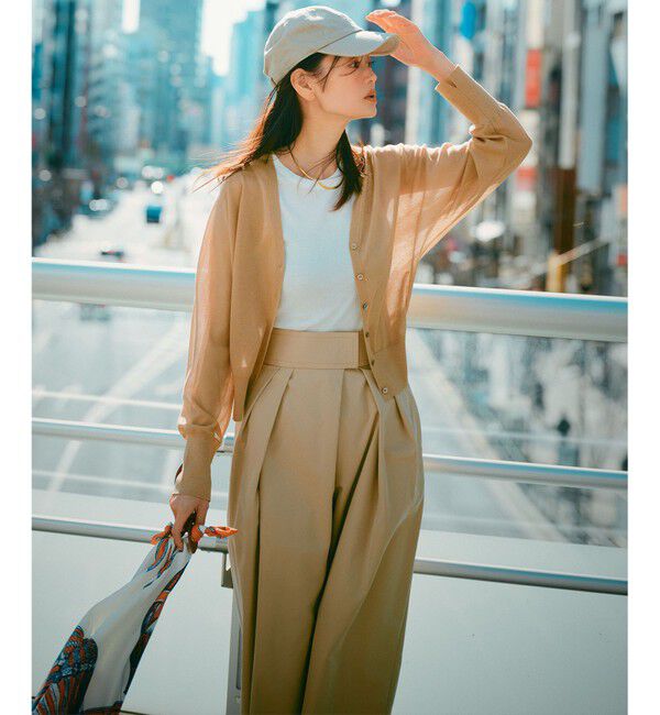 23区「【新色追加】シャイニーシアー ニット カーディガン」|カーディガン|