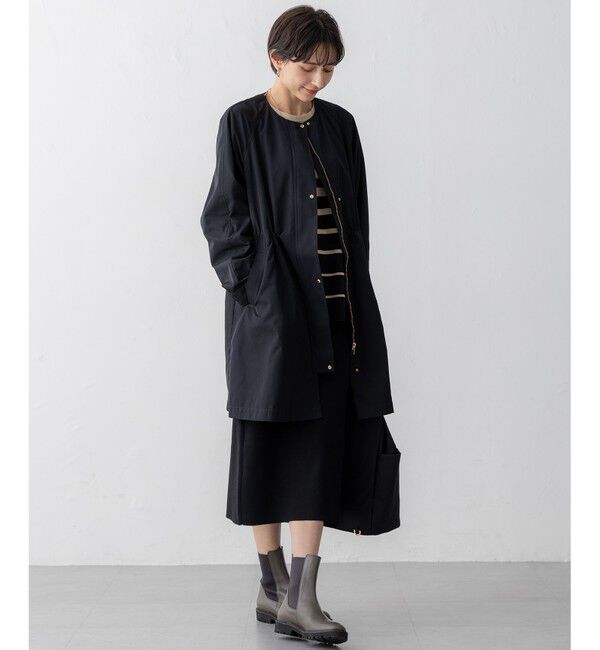 23区「【撥水加工】ライトツイル ノーカラーコート」|ノーカラーコート|