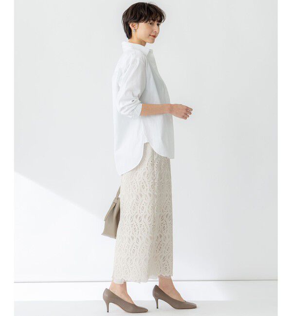 23区「【洗える】ジオメトリックレース Iライン スカート」|スカート|