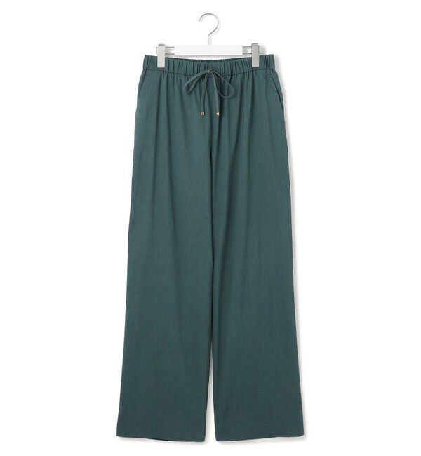 23区「【洗える】リネンレーヨンストレッチ ドロスト ワイド パンツ」|その他|