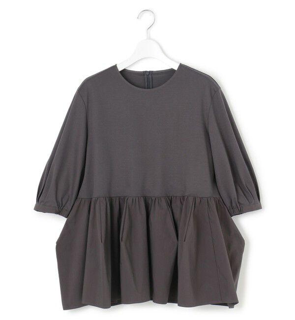 23区「【GLOW8月号掲載/洗える】ランダムフリルジャージー ペプラム カットソー」|Tシャツ・カットソー|