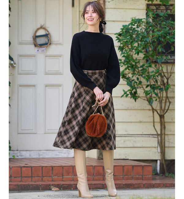 ANY SIS「【大人百花掲載 ヨンアさん着用】冬のシャルマン ラグランスリーブ ニット」|ニット・セーター|