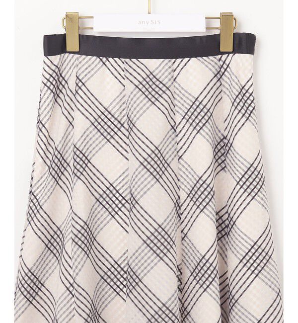any SiS「【洗える】ツートーンシアーチェック スカート」|スカート|