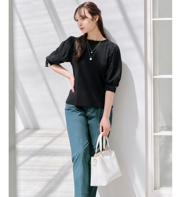 ANY SIS「【接触冷感】美人 ボリュームスリーブ カットソー」|Tシャツ・カットソー|