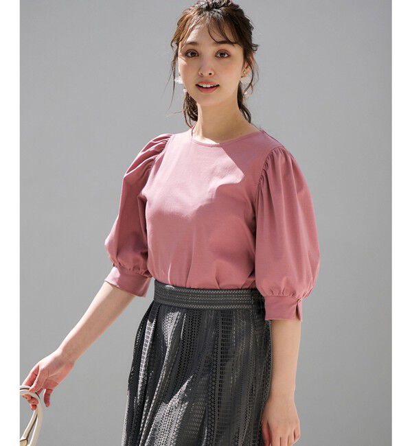 ANY SIS「【接触冷感】美人 ボリュームスリーブ カットソー」|Tシャツ・カットソー|ピンク