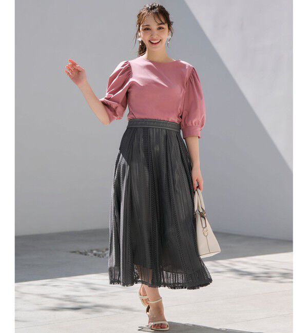 ANY SIS「【接触冷感】美人 ボリュームスリーブ カットソー」|Tシャツ・カットソー|