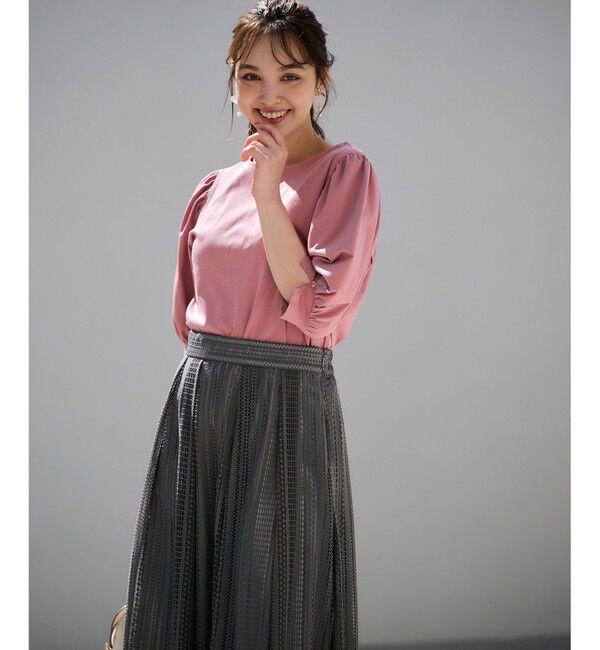 ANY SIS「【接触冷感】美人 ボリュームスリーブ カットソー」|Tシャツ・カットソー|