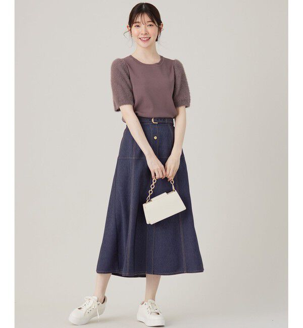 ANY SIS「【洗える】シャギースリーブ ニット」|ニット・セーター|