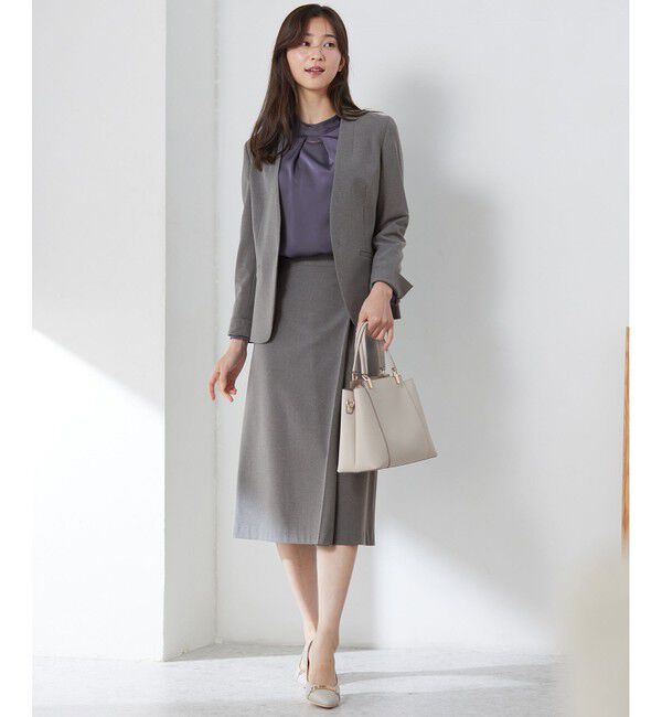 ANY SIS「【保温効果/ストレッチ】シリーズ累計13万枚突破！ビューティサーモ ノーカラージャケット」|ノーカラージャケット|