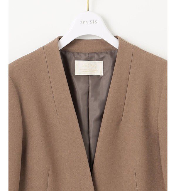 ANY SIS「【保温効果/ストレッチ】シリーズ累計13万枚突破！ビューティサーモ ノーカラージャケット」|ノーカラージャケット|