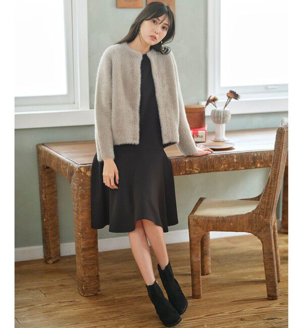 any SiS「【洗える】シャギーニット アウター」|カーディガン|