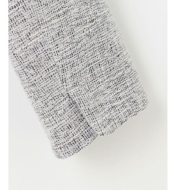 ANY SIS「【洗える】ライトストレッチ ツイード ジャケット」|ノーカラージャケット|