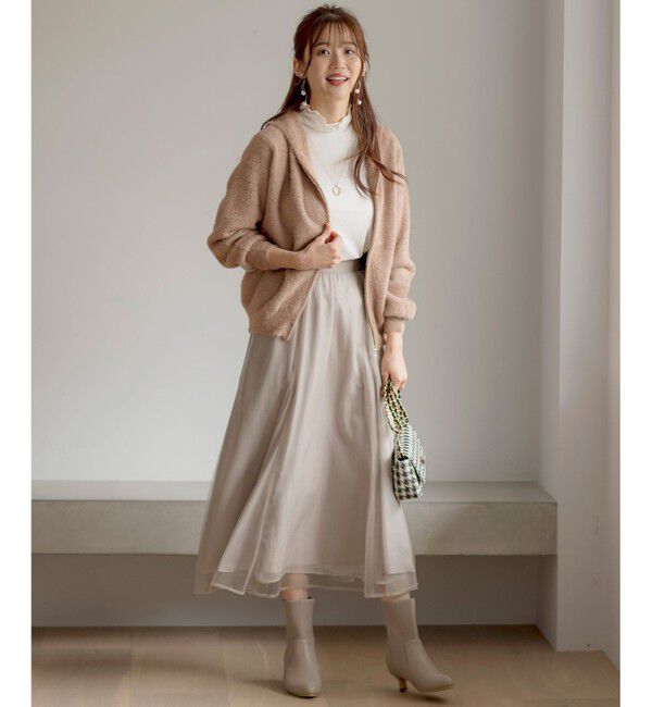 ANY SIS「【洗える】シャギーニット パーカー」|ニット・セーター|