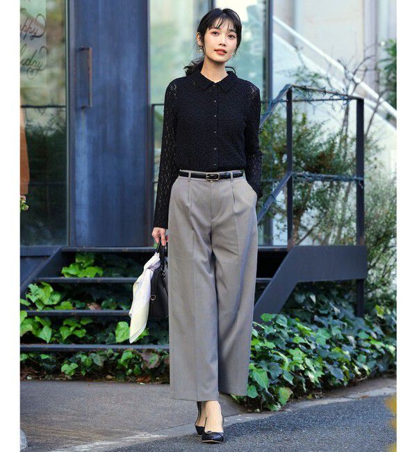 ANY SIS「褒めらレディストレッチ ワイドパンツ」|その他|