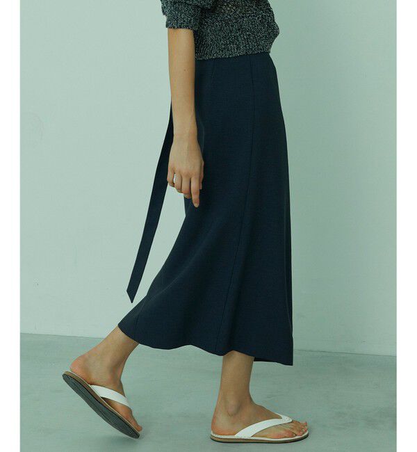 BEIGE,「IVY / ラップスカート」|スカート|Navy