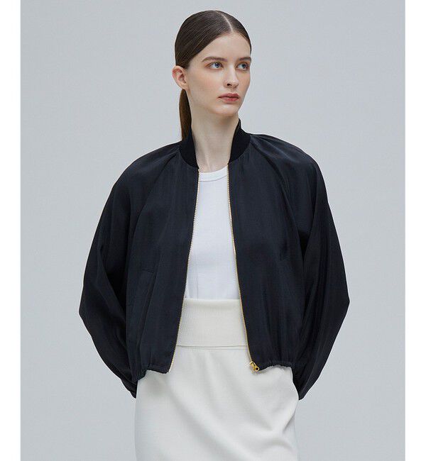 BEIGE,「NINA / タフタブルゾン」|ブルゾン・スタジャン|Black