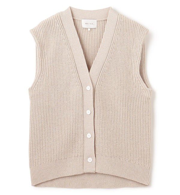 BEIGE,「COME / ジレカーディガン」|カーディガン|