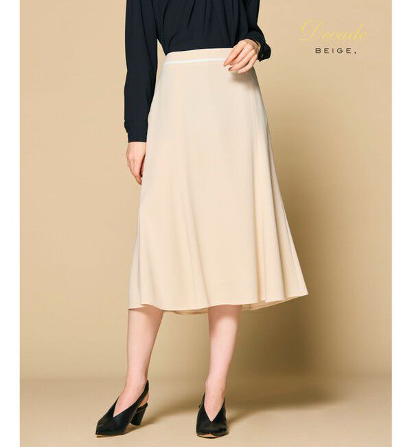 BEIGE,「【洗える】CINDY / フレアスカート」|スカート|Sheer Orange &times; Whit