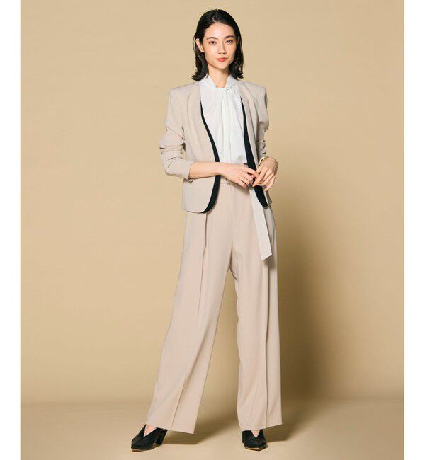 BEIGE,「【L-size】ANITA / ノースリーブタックブラウス」|シャツ・ブラウス|