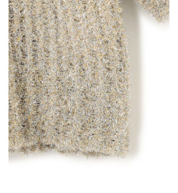 BEIGE,「【洗える・Precious 4月号掲載】TRITOMA / ラメクルーネック半袖ニット」|ニット・セーター|