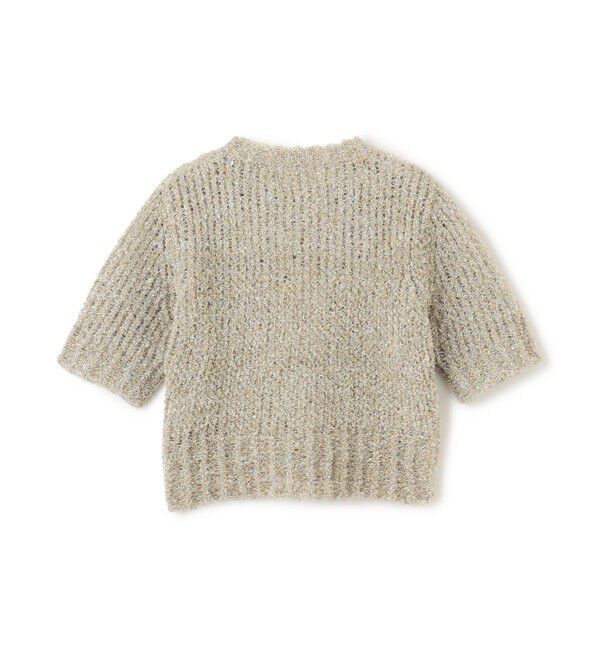 BEIGE,「【洗える・Precious 4月号掲載】TRITOMA / ラメクルーネック半袖ニット」|ニット・セーター|