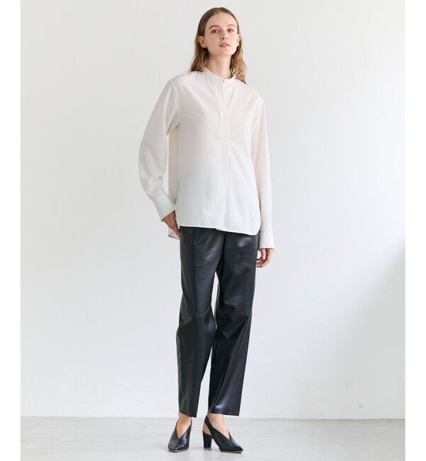 BEIGE,「【セットアップ対応】SPHENE / スタンドカラープルオーバーブラウス」|シャツ・ブラウス|