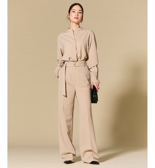 BEIGE,「【セットアップ対応】SPHENE / スタンドカラープルオーバーブラウス」|シャツ・ブラウス|