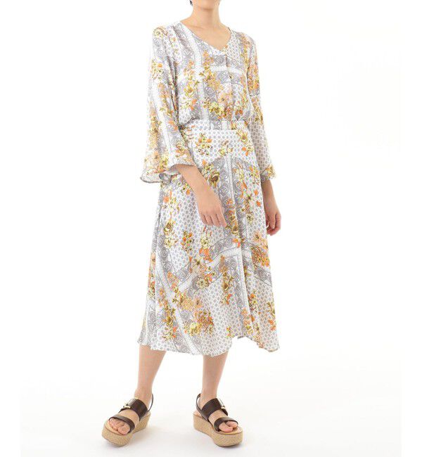  「バンダナフラワープリントトップ」|シャツ・ブラウス|