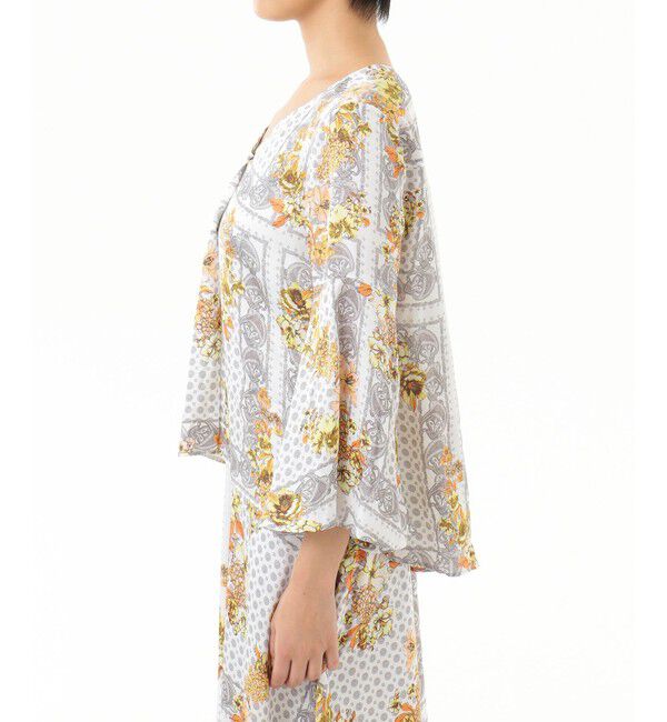  「バンダナフラワープリントトップ」|シャツ・ブラウス|