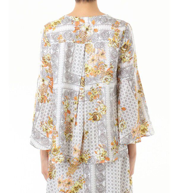  「バンダナフラワープリントトップ」|シャツ・ブラウス|