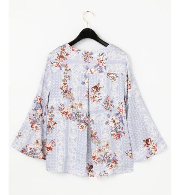  「バンダナフラワープリントトップ」|シャツ・ブラウス|