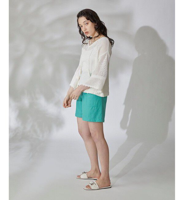 GRACE CONTINENTAL「透かしニットトップ」|ニット・セーター|ホワイト