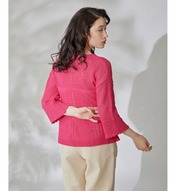 GRACE CONTINENTAL「透かしニットトップ」|ニット・セーター|