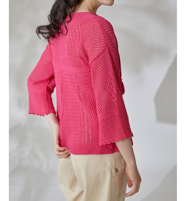 GRACE CONTINENTAL「透かしニットトップ」|ニット・セーター|