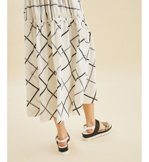 Grace Class「チェックプリントギャザードレス」|ワンピース|