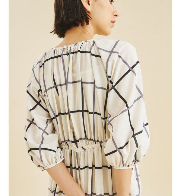 Grace Class「チェックプリントギャザードレス」|ワンピース|