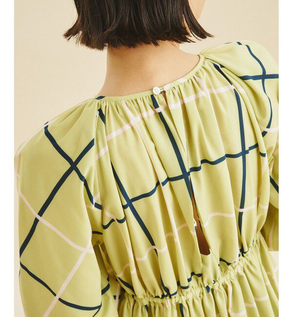 Grace Class「チェックプリントギャザードレス」|ワンピース|