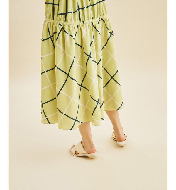 Grace Class「チェックプリントギャザードレス」|ワンピース|