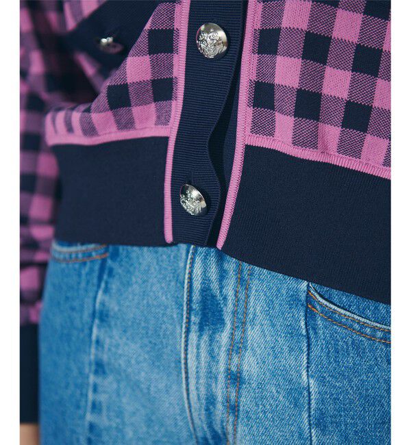 Diagram「チェックVネックニットカーディガン」|カーディガン|