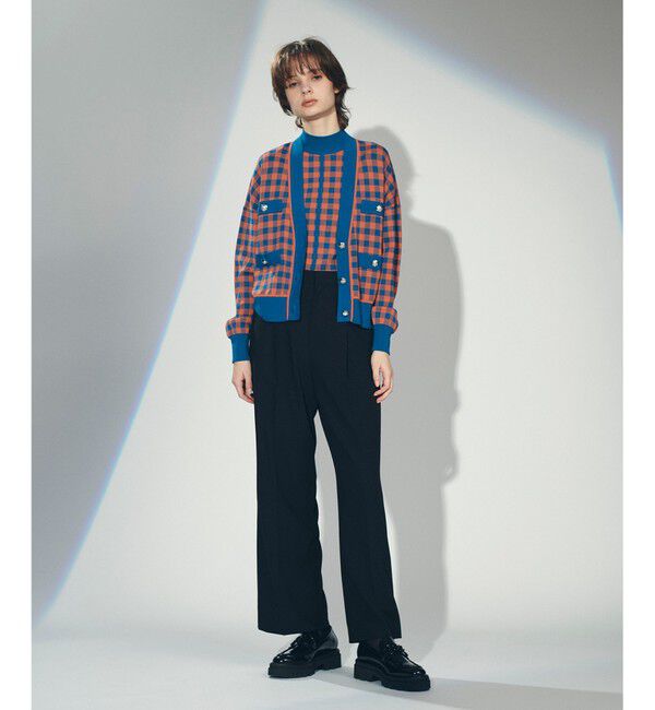 Diagram「チェックVネックニットカーディガン」|カーディガン|