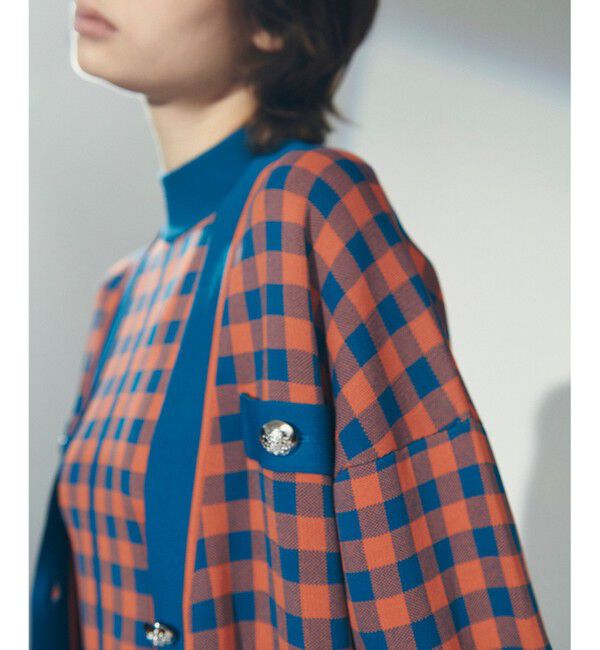 Diagram「チェックVネックニットカーディガン」|カーディガン|