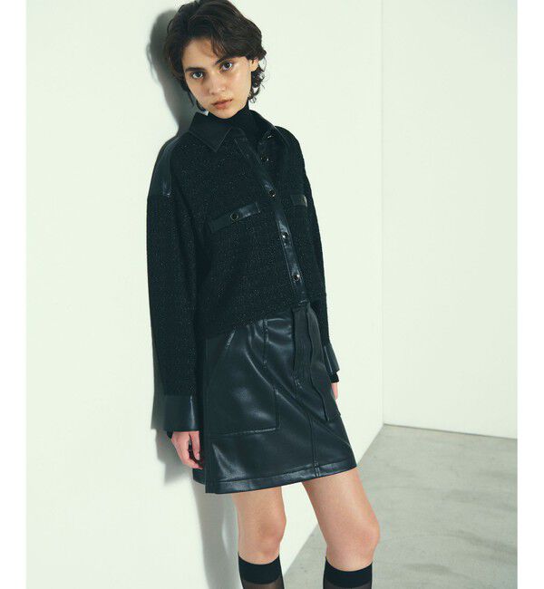 Diagram「ツイードコンビシャツブラウス」|シャツ・ブラウス|ブラック