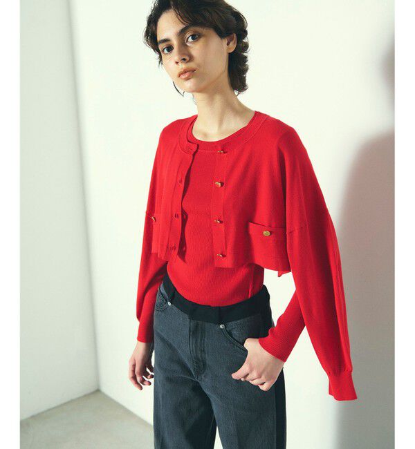 Diagram「アンサンブルニットカーディガン」|カーディガン|レッド