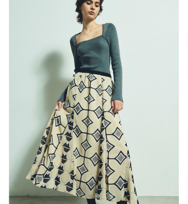 Grace Class「キカリップコンビスカート」|スカート|ベージュ