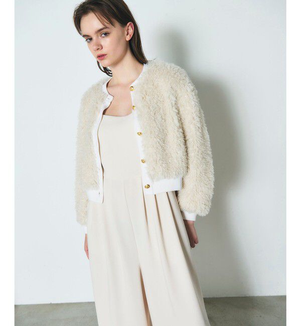 Diagram「フェイクファーニットカーディガン」|カーディガン|