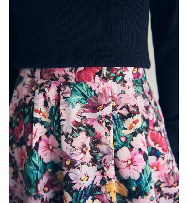 GRACE CONTINENTAL「グラデフラワープリントスカート」|スカート|